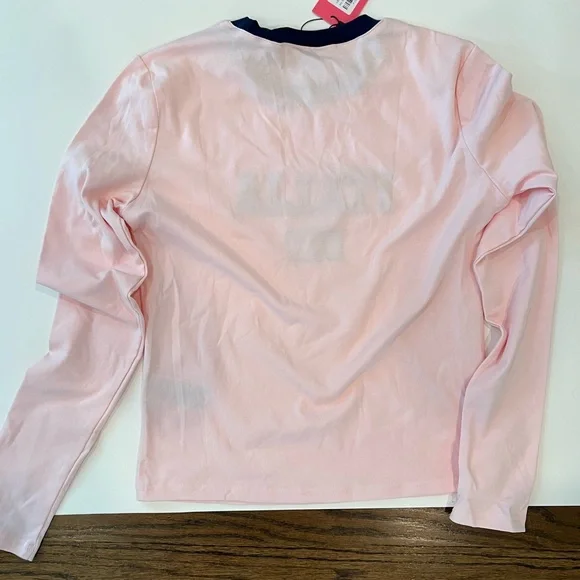 Edikted Pink Italia Long Sleeve Tee - Picture 3 of 4